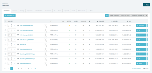 PDF2EDI Oberfläche, mit Klick vergrößern VRG-PDF2EDI-Oberflaeche__2_