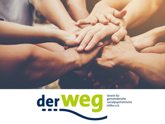 Hände liegen aufeinander
