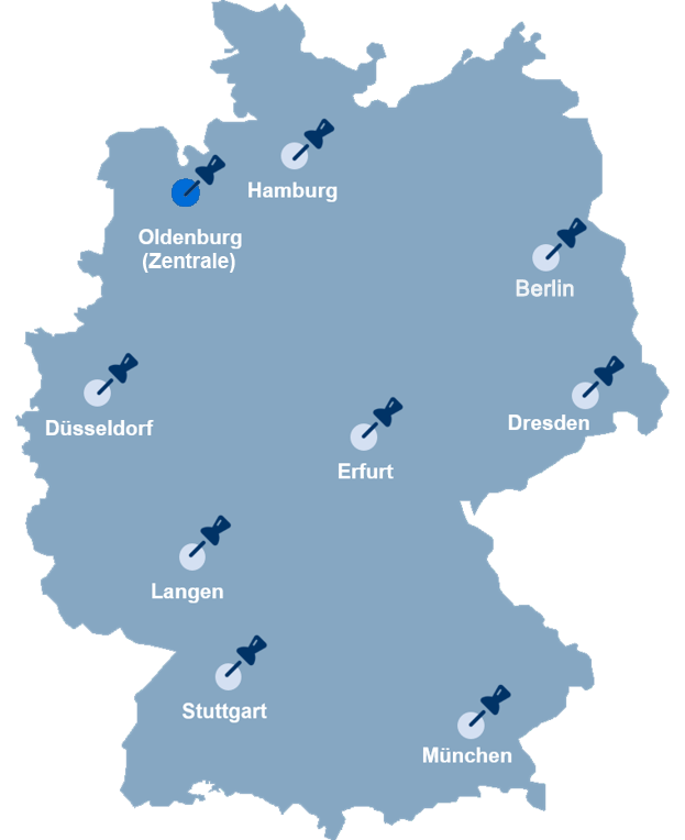 VRG Acht Standorte in Deutschland VRG Acht Standorte in Deutschland