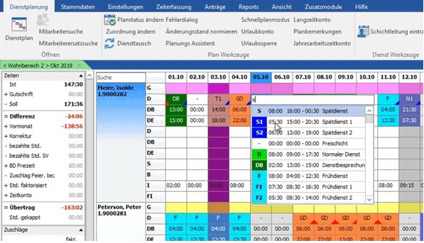 MICOS_Dienstplan_Ansicht_fuer_Dienstplaner_mobil